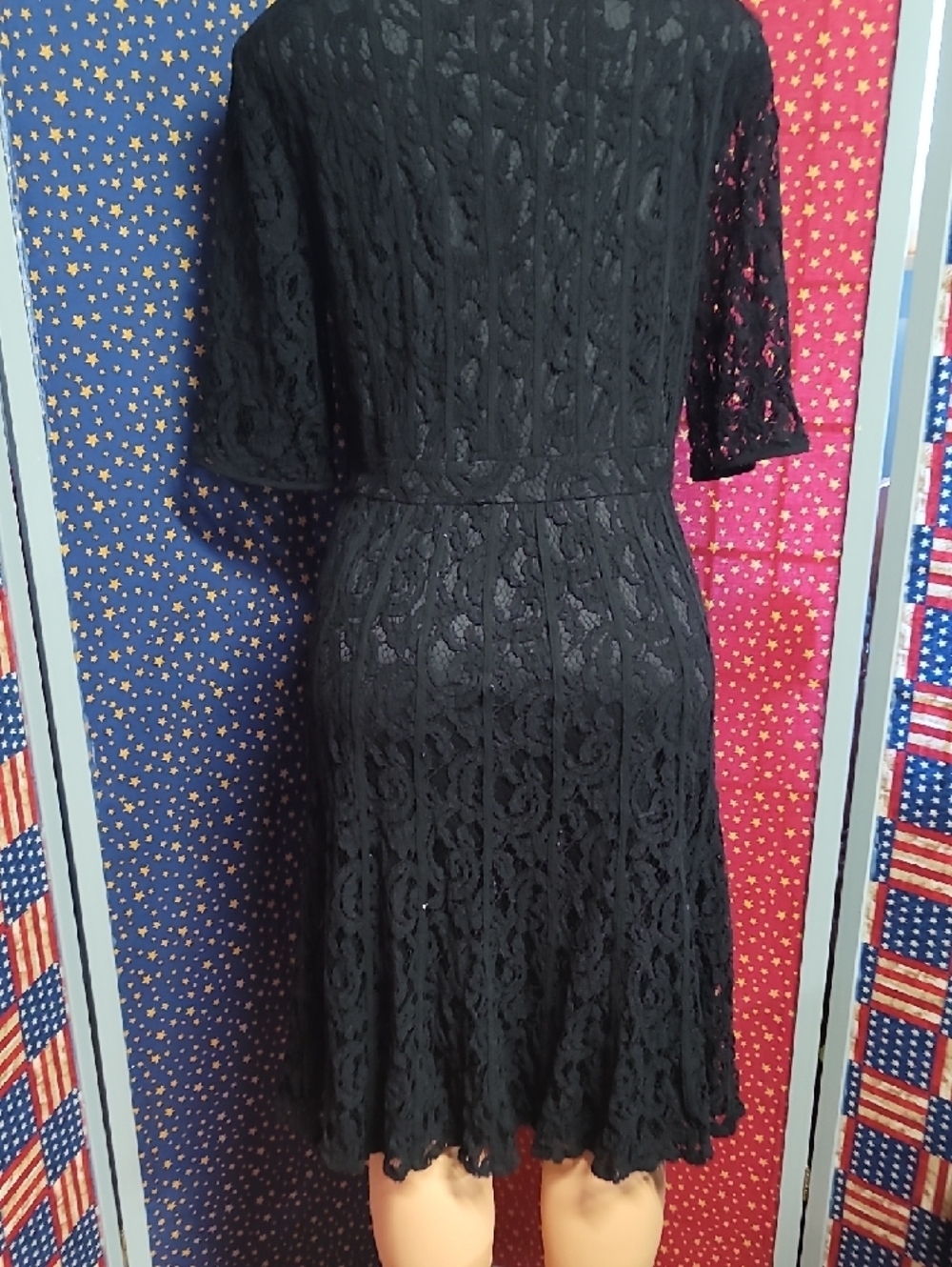 Adrianna Papell Black Lace Midi Dress - Picture 2 of 3